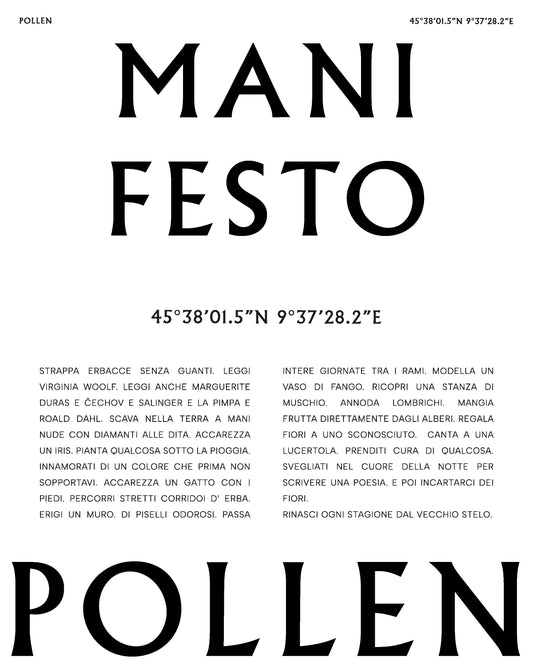 POLLEN MANIFESTO